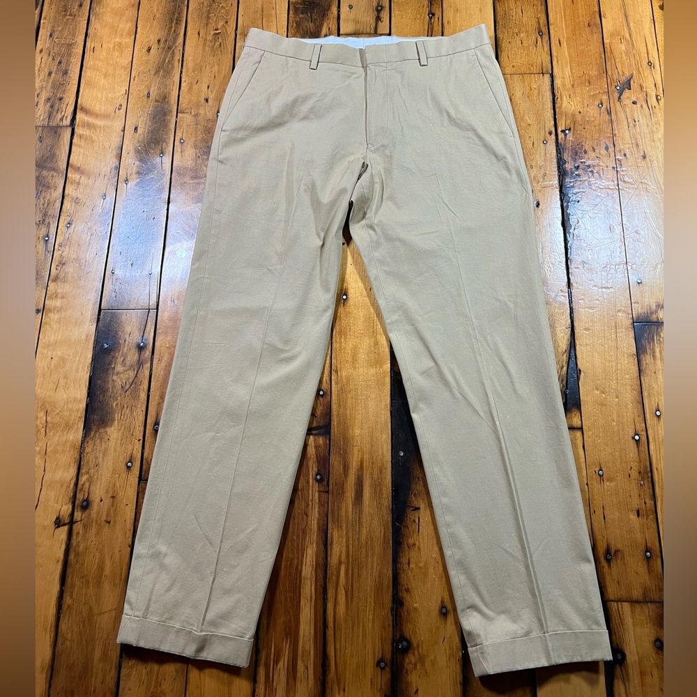 J Crew Pants Mens 32x29 Beige Tan Ludlow Larusmiani Tessuti Cotton Italy Trouser